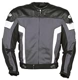 Joe Rocket Reactor 2.0 Mens Sport Mesh Leather Motorcycle Jacket Grey/Black/White/Gunmetal S