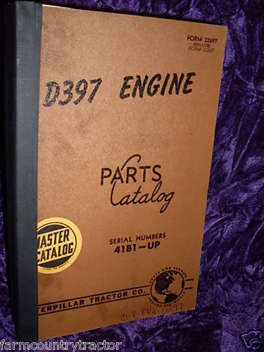Best Cheap Caterpillar D397 Engine (41B1-up) OEM Tractor Parts Manual