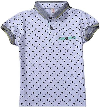 QianLai Boys' Short Sleeve Letter Printed Cotton T-shirt