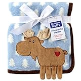 Hudson Baby Coral Fleece 3D Animal Blanket, Blue by Hudson Baby [並行輸入品]