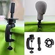 Dreambeauty Black Wig Stand Clamp High Quality Manikin Head Wig Holder Clamp for Wig Head