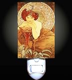 Emerald by Mucha Decorative Night Light