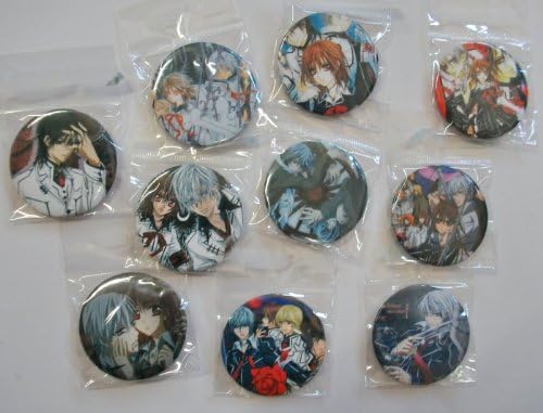 10 Vampire Knight & Characters Plastic Button Set ~1.75" Big~