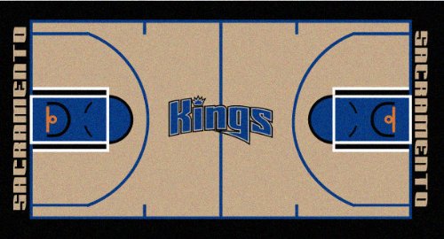 Fan Mats 9504 NBA - Sacramento Kings 24" x 44" NBA Court-Shaped Runner Rug