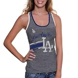 MLB L.A. Dodgers Ladies Smash Mouth Tank Top - Ash (X-Large)