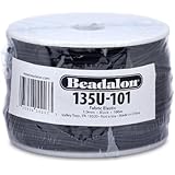 Beadalon Fabric Elastic 1.0mm Black, 100-Meter