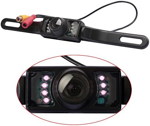 Car Camera Waterproof High Definition Color Wide Viewing Angle License Plate Car Rear View Camera with Night Vision 7 IR LED