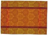 Durable Hand Woven 100% Cotton Jacquard Placemat With Fused Backing 12x18 Inches Set of Six