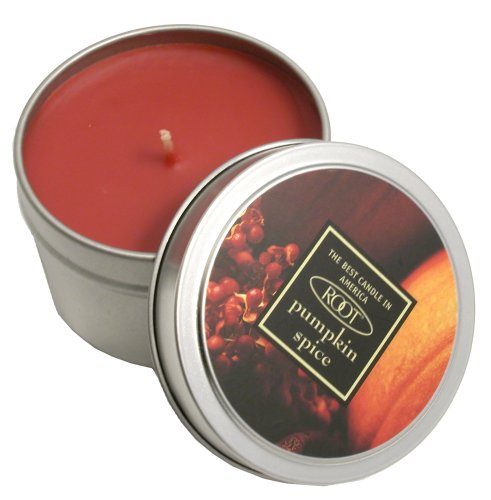 Root Travel Candle, Pumpkin Spice Fragrance, 4-Ounce Tin (Pack of 6) by Root