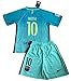 2015/2016 Messi #10 FC Barcelona Champions League Third Jersey & Shorts for Kids/Youth (Age 7-8 Years Old)