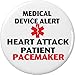 Medical Device Alert Heart Attack Patient â€“ Pacemaker 2.25â€ Large Button Pin