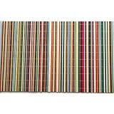 Benson Mills Rainbow Sticks Bamboo Multi Colored Placemats, Set of 4