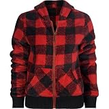 FULL TILT Bina Buffalo Plaid Womens Hoodie - Red