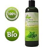 Tea Tree Peppermint Moisturizing Shampoo with Organic Mint and Jojoba Oil (8oz) - Color Safe and Sulfate Free for Kids, Women and Men - 100% Money-back Guaranteed and USA Made By Honeydew Products