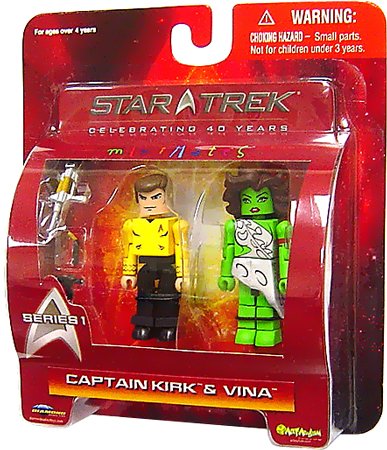 STAR TREK SERIES 1 TOS MINIMATES CAPTAIN KIRK & VINA