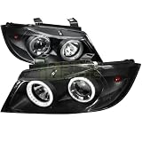2005-2008 BMW E90 Projector Headlight Black Housing with Daylight Ring Kit by Instyleparts