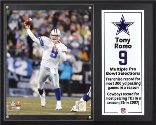 Tony Romo Sublimated 12x15 Plaque | Details: Dallas Cowboys