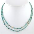 Apatite and Gold Vermeil Bead Two Strand Choker Necklace, #8601