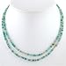Apatite Gemstone Bead and Gold Vermeil Two Strand Choker Necklace 16" Length, #8601