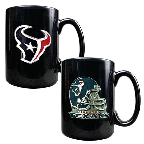 Houston Texans NFL 2pc Coffee Mug Set-Helmet/Primary Logo
