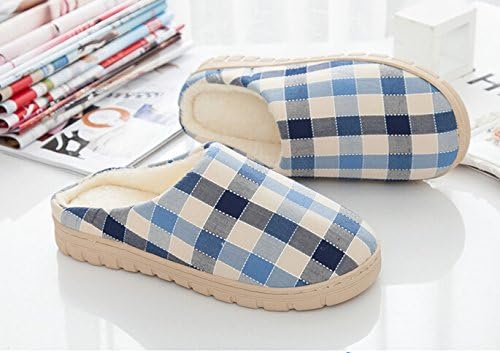 Lanarea Skidproof Lattice Warm Cotton House Slippers for Womens &Mens