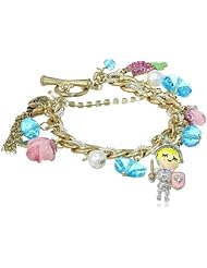 Betsey Johnson "Fairyland" Knight Multi-Charm Toggle Bracelet, 7.5"
