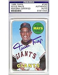 Collectibles: Willie Mays Autographed Signed 1969 Topps Card #190 #81811454 - PSA/DNA Certified - MLB Slabbed Autographed Cards - Mill Creek Sports
