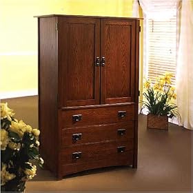 Mission Oak Armoire by SHOPZEUS