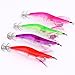 VERY100 Lot4Pcs Shrimp Flashing LED Light Squid Jig Fishing Lure Prawn Tackle Hooks 10cm