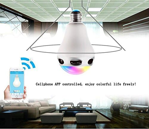 Citiger(TM) Wireless Bluetooth Bulb Speaker, Standard E27 Lamp Base, Music Playing, RGB Lighting, Color Changing, Timing Lights, Sleep Timer, Download APP Remote Control, Support Android and Apple IOS Devices (White+Silver)