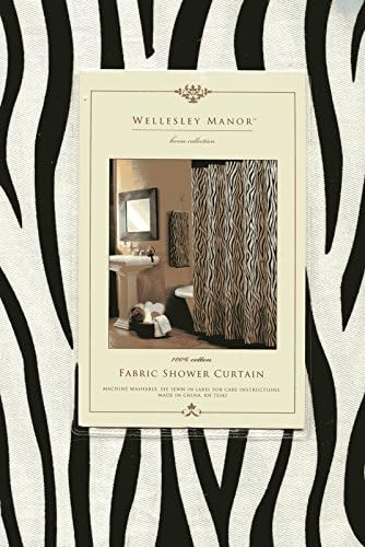 Wellesley Manor Shower Curtain 72" X 72" - Black & Ivory