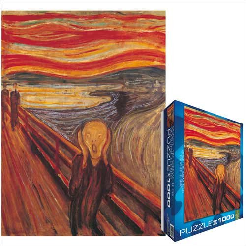 Jigsaw Puzzle by Edvard Munch, The Scream, 1000 pieces, 119.25 in X 26.5 in. Ships same day.