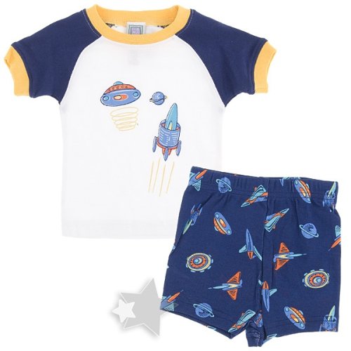 Little Me Rocket Cotton Shorty Pajamas for Infant Boys
