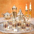6 orientalische Teegl�ser Tunis aubergine