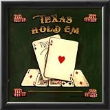 TexasHoldEm Sports Framed Art Poster Print by Gregory Gorham, 14x14