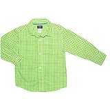 カーターズ（Carter's）【6歳用】男の子黄緑ギンガムチェック長袖コーデシャツ　6years 120cm お祝いギフト,プレゼント,重ね着コーデトップス【並行輸入】