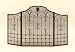 ANTIQUE CELTIC DESIGNED METAL FIREPLACE FIRE SCREEN on Mesh Screen