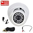 VideoSecu Vandal Armor Infrared Dome Security Camera Day Night Vision 700TVL 1/3" Sony Effio CCD for CCTV DVR Surveillance System with Power Supply, Pre-Amp Mini Hidden Microphone and Video Audio Power Cable VD3HWEMCK A77