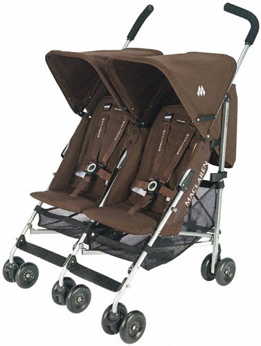 Maclaren Twin Triumph Stroller - Coffee and Silver