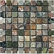 Green Rain Forest Marble in 1x1 Tumbled Mosaic Tiles