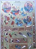 Review Dufex Craft Products  / A4 sheet 3D step by step Dufex Freestyle die cut decoupage and design elements - DIY, male