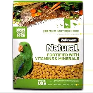 ZUPREEM 230356 Natural Medium/Large Bird Food, 20-Pound