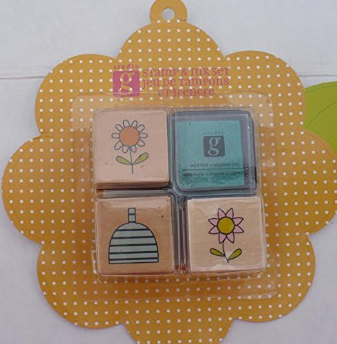 Spring Time Stamp Set - Wood Mounted Rubber Stamp with Ink Pad - AC0212 (Spring)