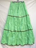 Long Green Gypsy Style Skirt