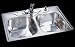 Kindred D2233/85K/__E Noble Series Double Bowl Drop In Kitchen Sink Silk Finish