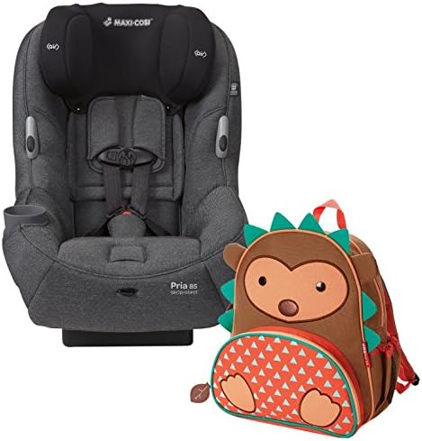 Pria 85 Special Edition Convertible Car Seat with Hedgehog Toddler Backpack, Sparkling Grey