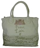 Juicy Couture Peace Love Canvas Tote Angel White