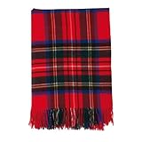 Johnstons of Elgin Royal Stewart Tartan Lambswool Throw