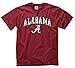 Campus Colors Alabama Crimson Tide Adult Arch & Logo Soft Style Gameday T-Shirt - Crimson, Small