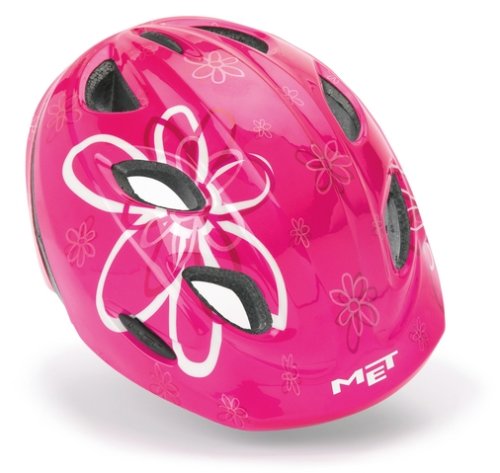 MET Kinder Helm Genio, pink-Blumen, 52-57cm Preisvergleich